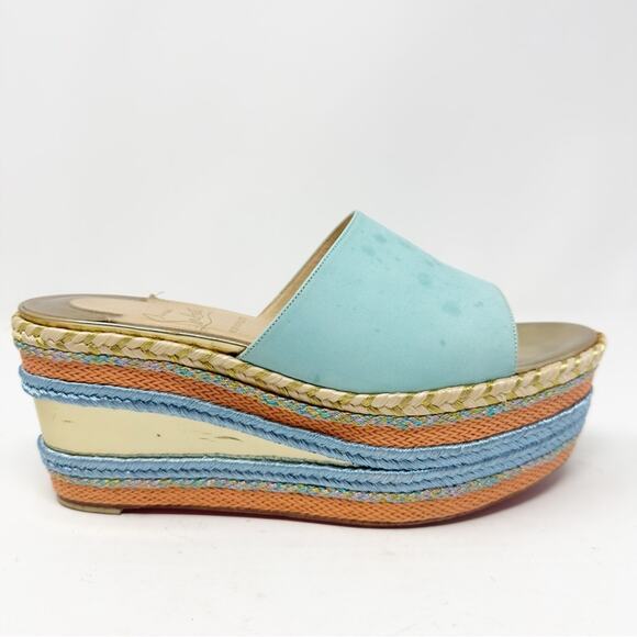 Christian Louboutin Myriama Espadrille Slip On Mules Sandals EU 37 - Picture 6 of 11